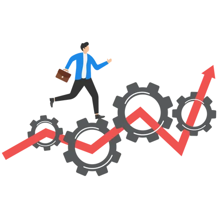 Business process automation and optimization  Illustration