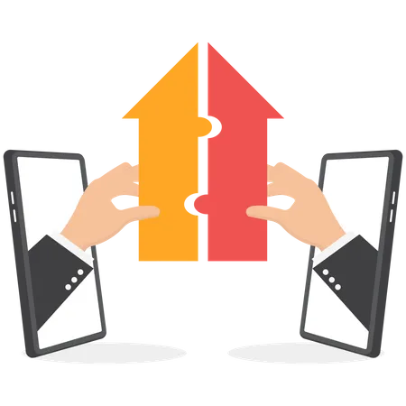 Merging Arrows And Acquisitions To Join Together For Success Vector Illustration Illustration