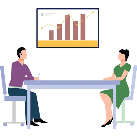 Business professionals doing meeting  Illustration