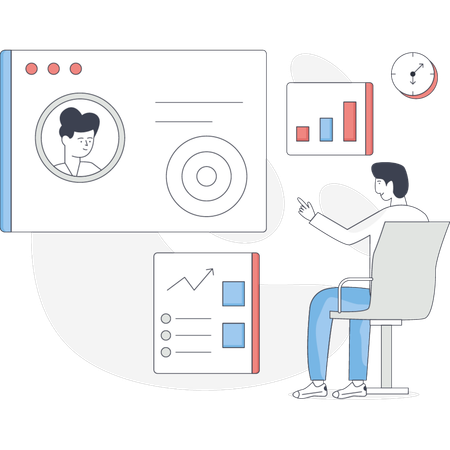 Business profile management  Illustration