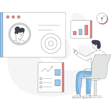 Business profile management  Illustration