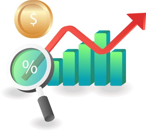 Business profit analysis  Illustration