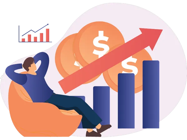 Business Profit analysis shows company's profit  Illustration