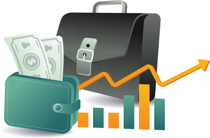 Business profit and analysis report  Illustration