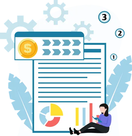 Business profit growth  Illustration