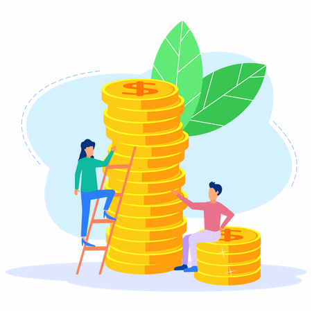 Business profit growth  Illustration