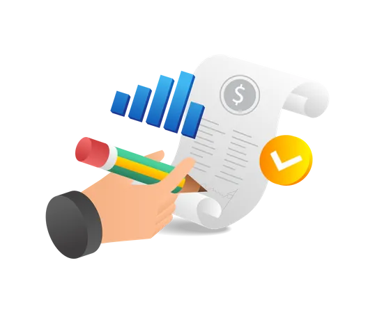 Business profit sharing agreement sign  Illustration