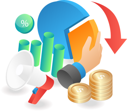 Business profit sharing campaign  Illustration