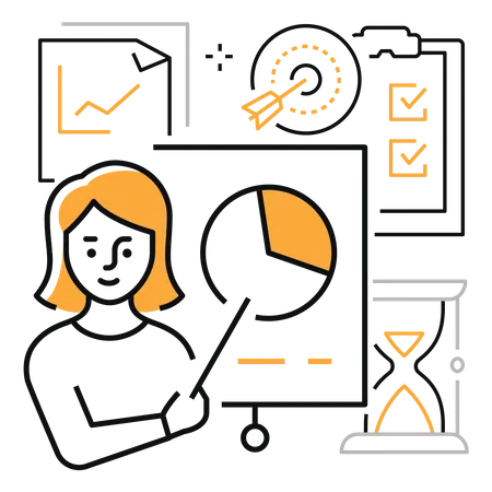 Geschäftsprojektmanagement  Illustration