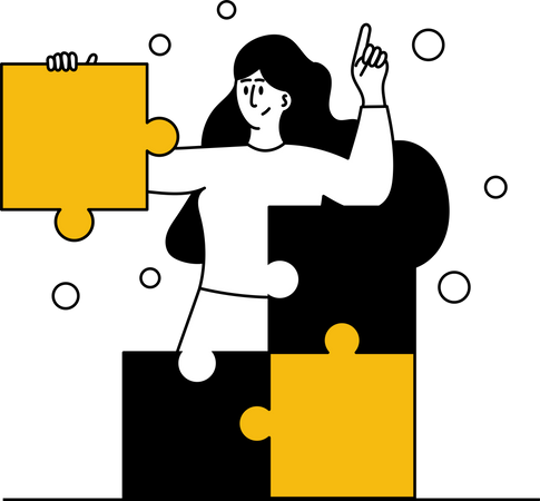 Business puzzle  Illustration