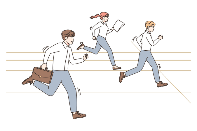 Business race  Illustration