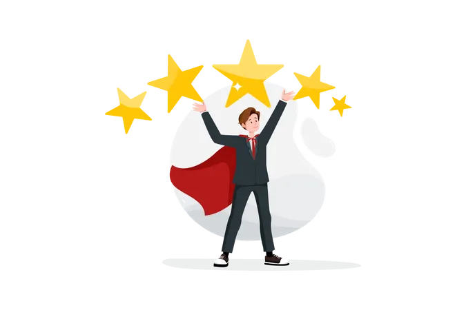 Business rating and review Illustration