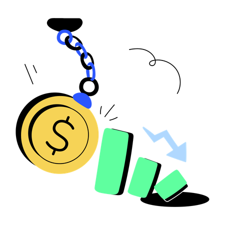 Business recession  Illustration