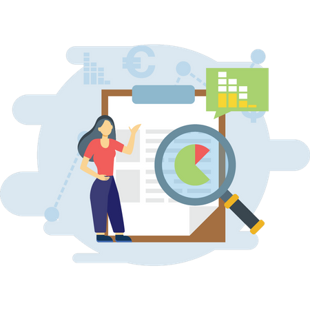 Business report analysis  Illustration