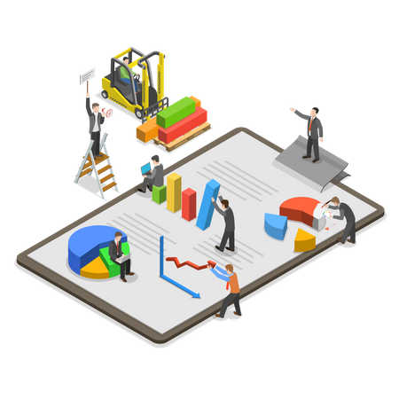 Business report  イラスト