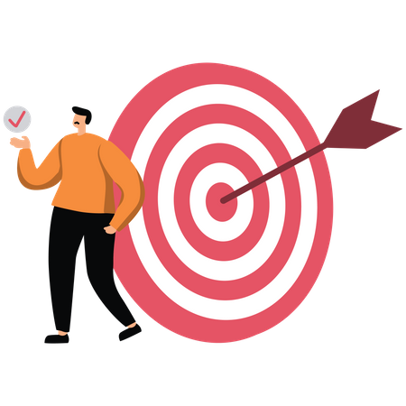 Business resolution to aim for success  Illustration