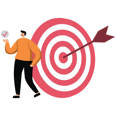 Business resolution to aim for success  Illustration