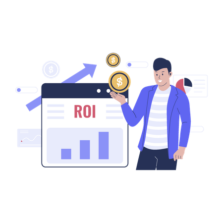 Business return on investment  Illustration