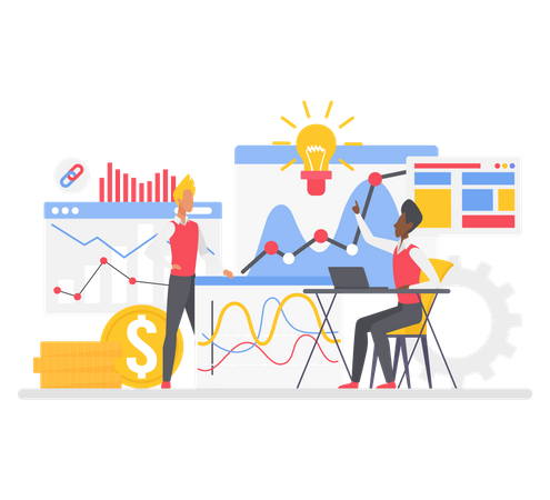 Business revenue growth  イラスト