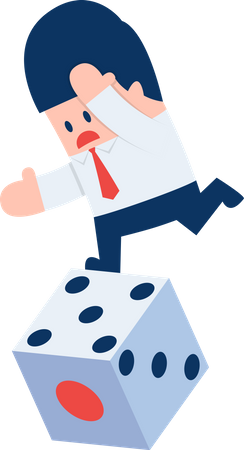 Business risk and luck Illustration