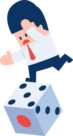 Business risk and luck Illustration