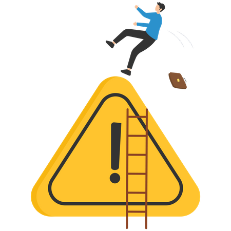 Business risk warning  Illustration