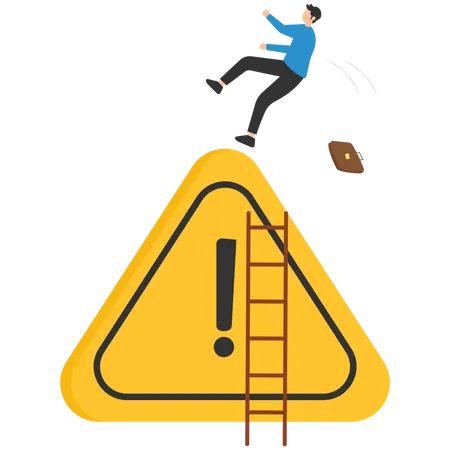 Business risk warning  Illustration