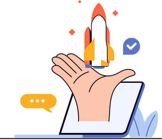 Business Rocket  Illustration