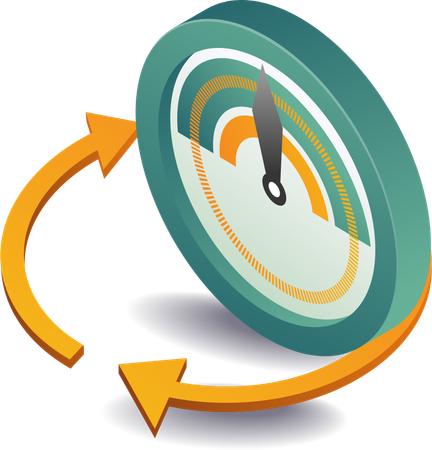 Business rpm speed rotation  Illustration