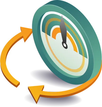 Business rpm speed rotation  Illustration