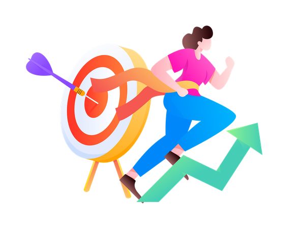 Business Sale Target  Illustration