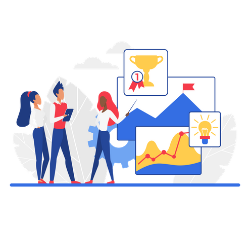 Business sales growth  イラスト