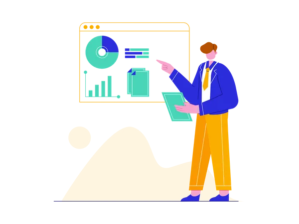 Business Sales Presentation  Illustration