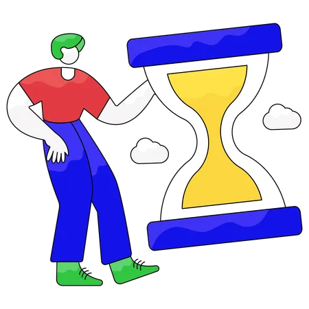 Geschäft Sanduhr  Illustration