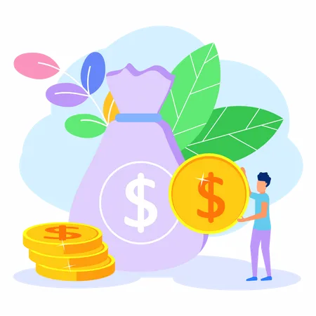 Business saving  Illustration