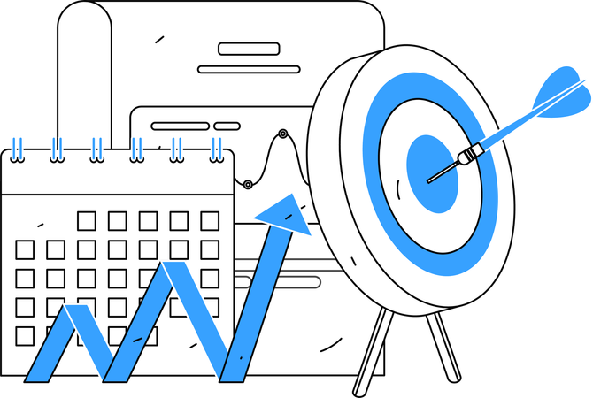 Business scalability helps in target achievement  Illustration