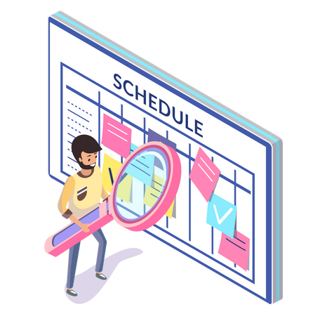 Business schedule  Illustration