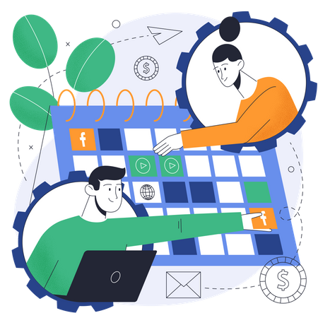 Business Schedule and planning Illustration
