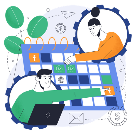 Business Schedule and planning  Illustration