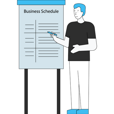 Business schedule board Illustration