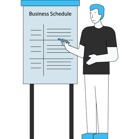 Business schedule board  Illustration