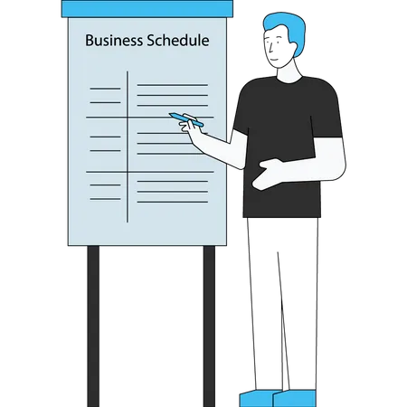 Business schedule board  Illustration