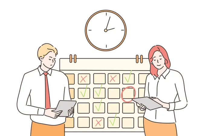 Business schedule  Illustration