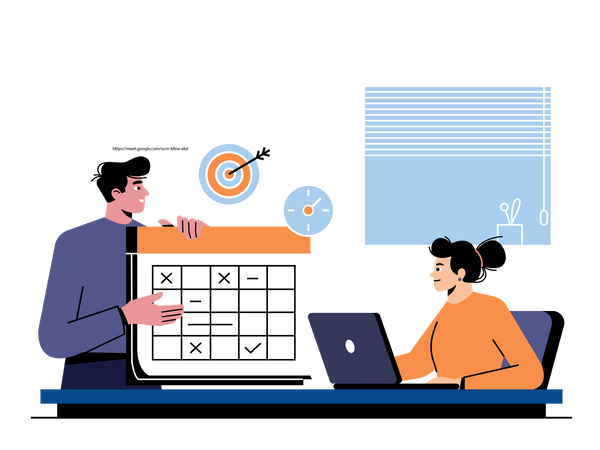 Business Schedule  Illustration