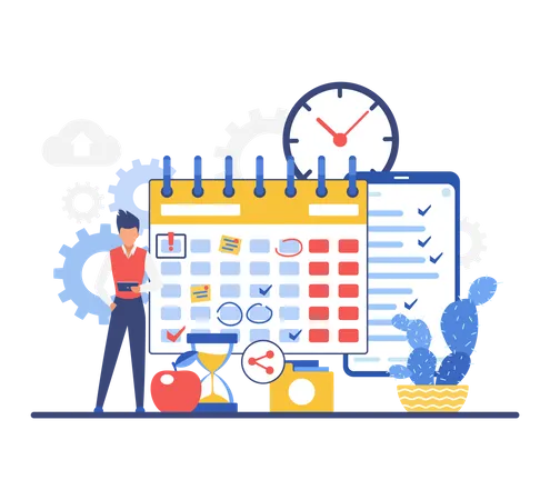 Business schedule  Illustration