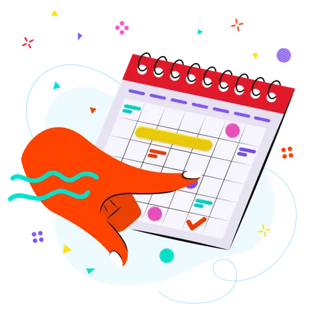 Business schedule  Illustration