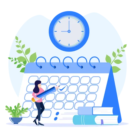 Business Schedule  Illustration