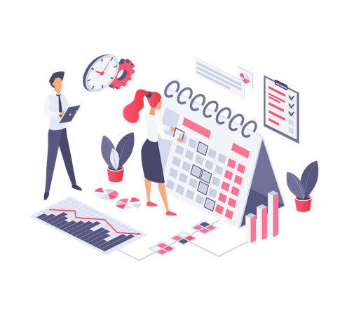 Business schedule  Illustration