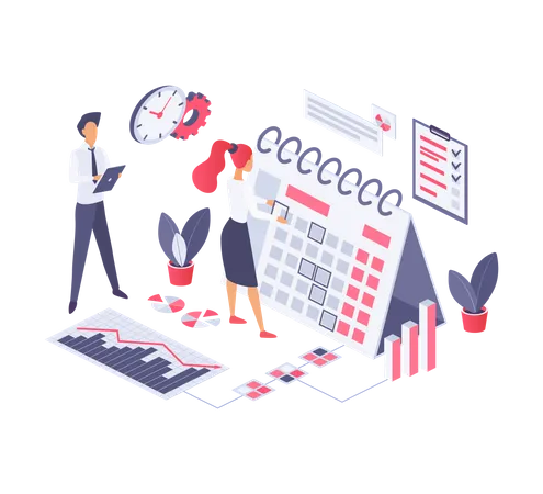 Business schedule  Illustration