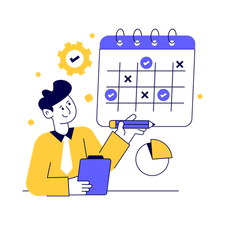 Business Schedule  Illustration